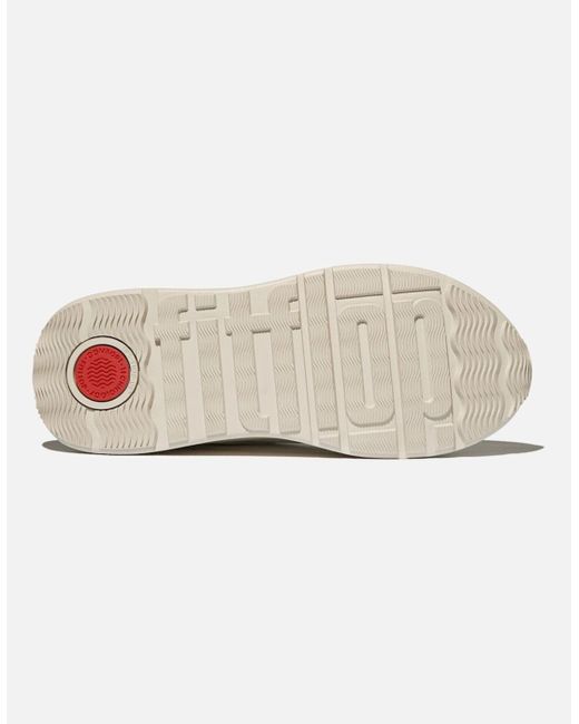 Fitflop White F-Mode Leather Trainers Urban