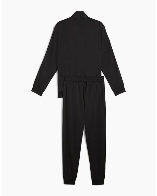PUMA Black Poly Tape Suit Full Tracksuit for men
