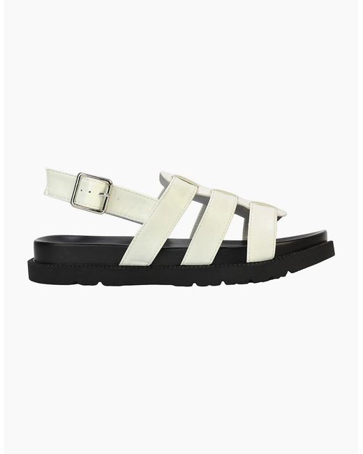 XY London White Ladies Strappy Platform Sandals