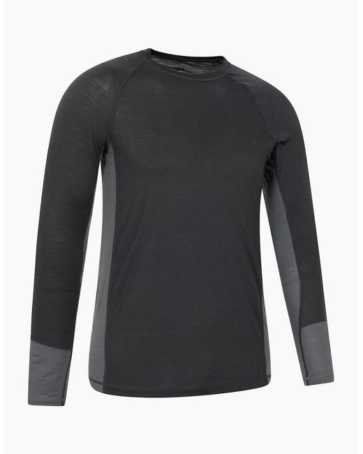 Mountain Warehouse Black Long-Sleeved Base Layer Top for men