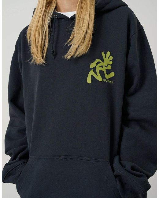 Gramicci Blue Running Hooded Sweatshirt for men