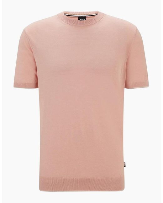 Boss Pink Tramonte Knitted Top for men