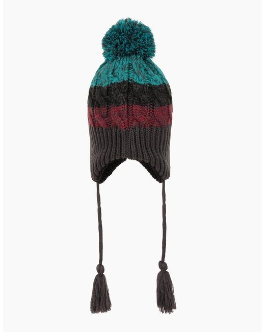 Mountain Warehouse Black Colour Block Sherpa Lined Trapper Hat for men