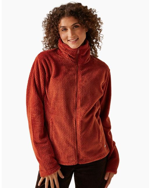 Regatta Red Ladies Heidy Fluffy Full Zip Fleece Jacket