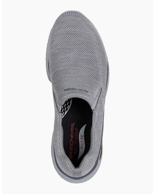 Skechers Gray Arch Fit Crosser Locke Polyester Trainers for men