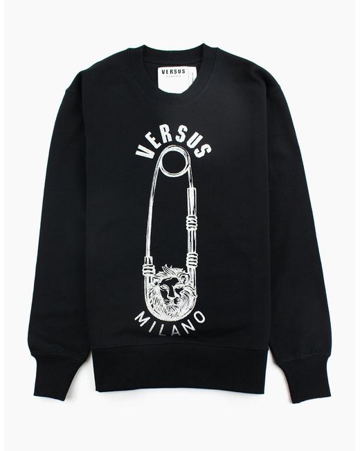 Versus  Black Versace Versus Pin Logo Sweatshirt for men