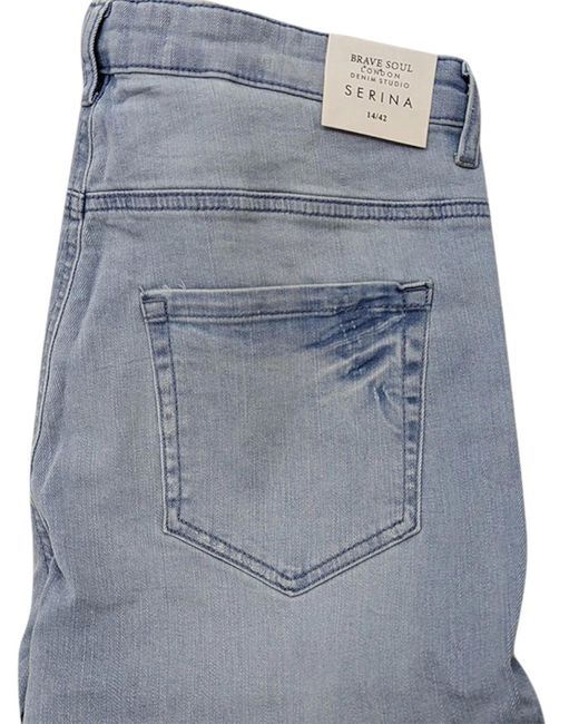 Brave Soul Blue Serina Slim Fit Skinny Denim Jeans Casual Light Pant New
