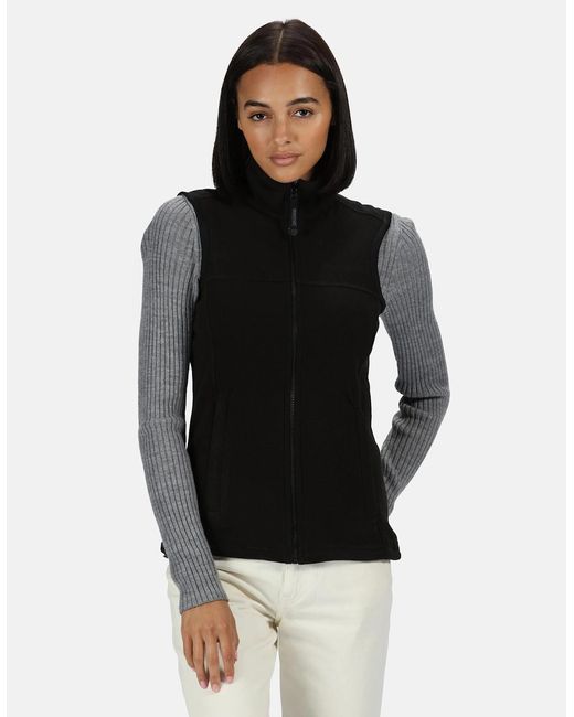 Regatta Black Professional /Ladies Haber Ii 250 Series Anti-Pill Fleece Bodywarmer Sleeveless Jacket