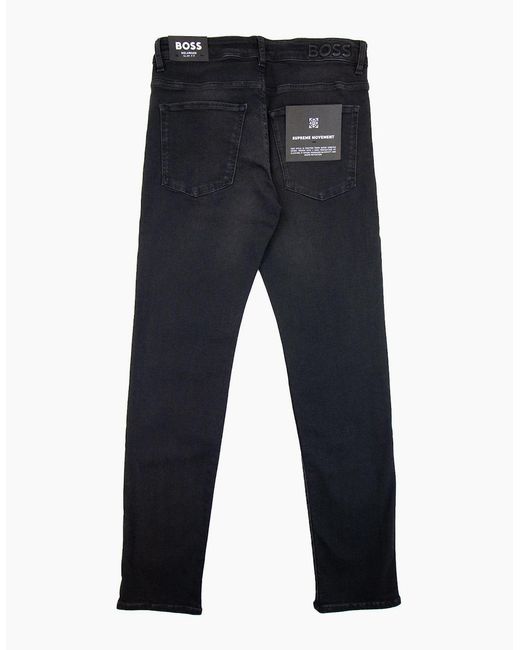 Boss Blue Delaware3-1-200 Slim Fit Jeans Dark 015 for men