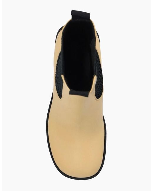 Burberry White Stride Platform Custard Chelsea Boots