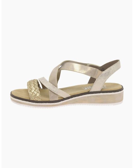 Rieker Metallic Kaz Sandals