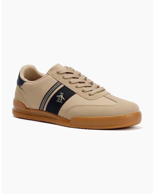 Original Penguin Brown Penguin Gaz Trainers for men