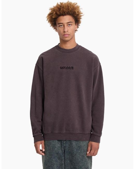 Volcom Purple Big Stone Crew Sweatshirt for men