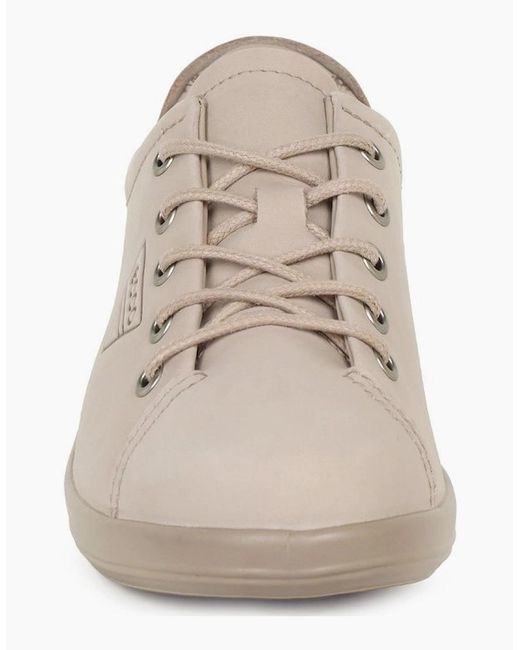 Ecco White Soft 2 Lace Trainers