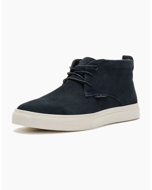 Ben Sherman Blue Parkway Suede Boots for men