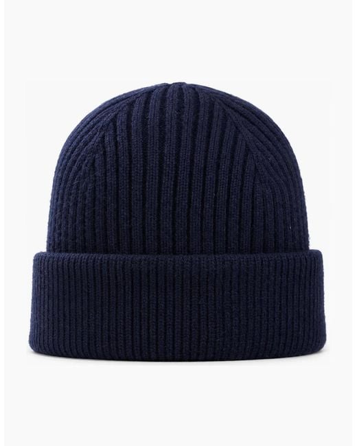 Marshall Artist Blue Siren Cable Knit Beanie Hat for men