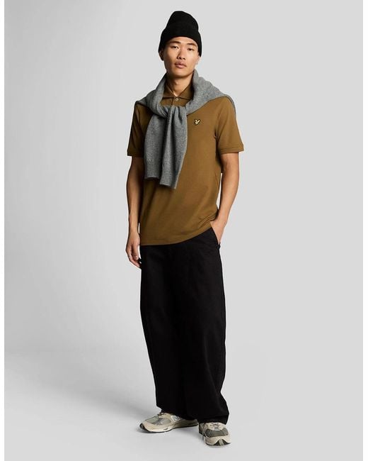 Lyle & Scott Brown Plain Polo Shirt for men