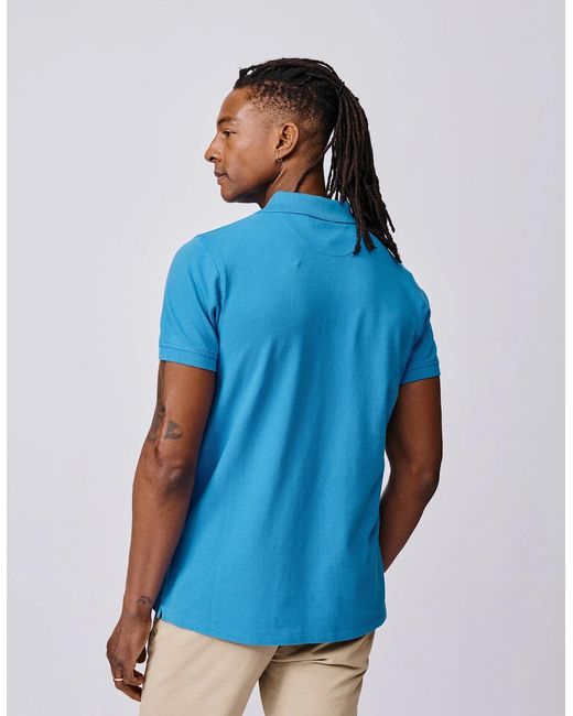 aubi Blue Oliver Pique Polo for men