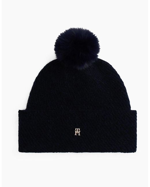 Tommy Hilfiger Blue Pom Pom Beanie Gift Set