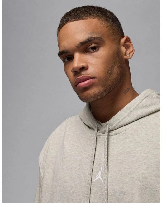Nike Gray Sport Kangaroo Pocket Hooded Long Sleeve Sweatshirt for men