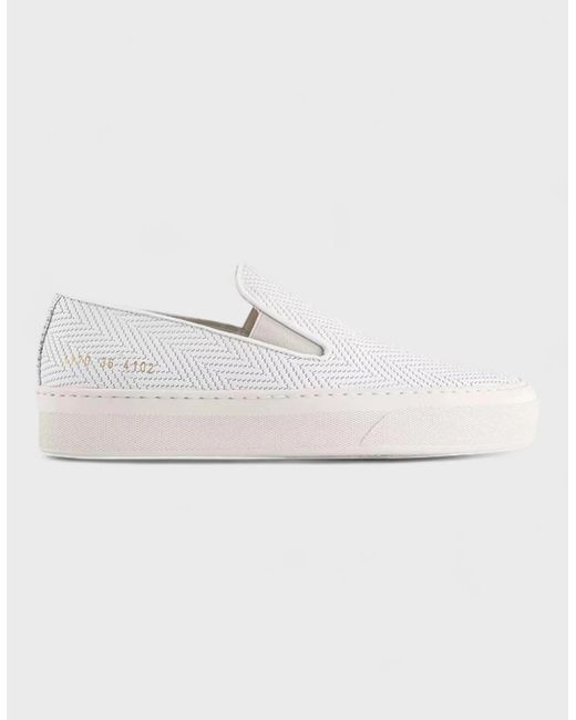 Common Projects White Slip On Suede Basket
