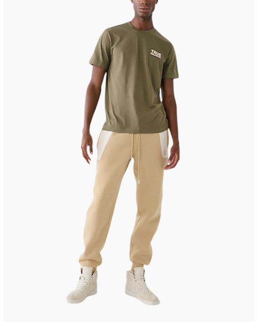 True Religion Green T Shirts Short Sleeve Buddha Summer Crew Neck Cotton Tee New for men