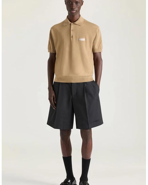 Givenchy Natural Gros Grain Detail Polo Shirt for men