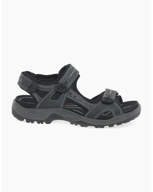 Ecco Black Yucatan Rip Tape Fastening Sandals for men