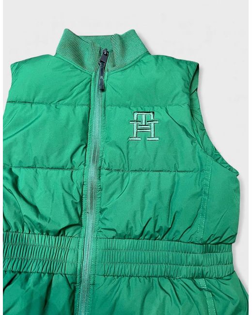 Tommy Hilfiger Green Sorona Ball Waisted Puffer Vest