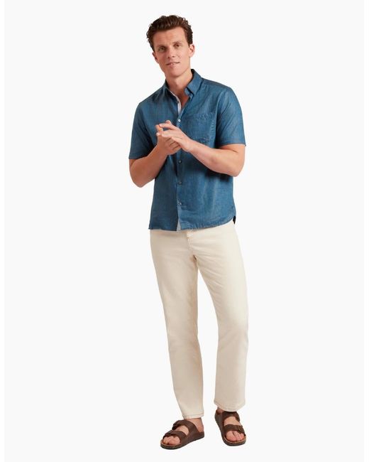 Ted Baker Blue Palomas Linen Shirt for men