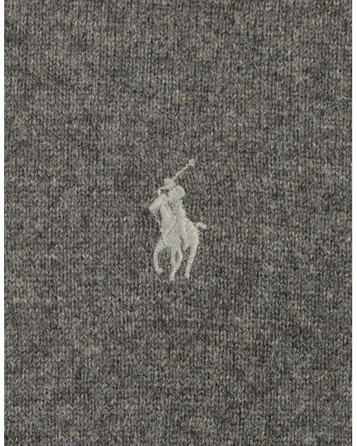 Ralph Lauren Gray Merino Wool Quarter Zip Jumper for men