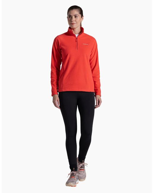 Craghoppers Red Ladies Miska Vi Half Zip Fleece