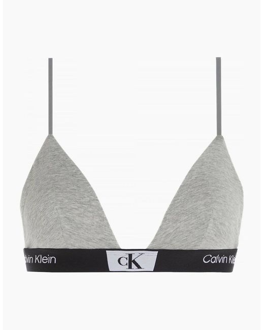 Calvin Klein Gray Ck 1996 Unlined Triangle Bra, Heather