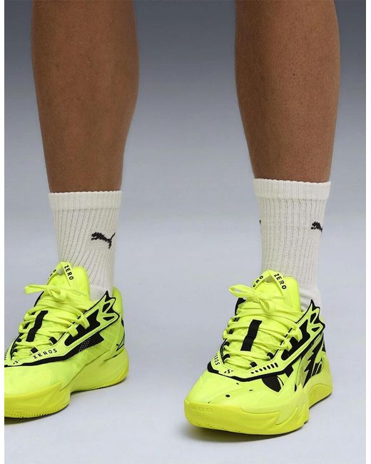 PUMA Yellow Scoot Zeros Ii Basketball Trainers for men
