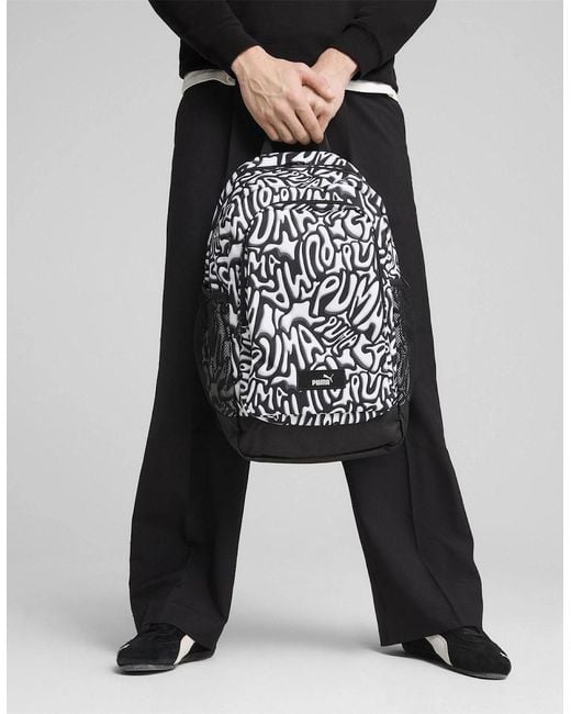 PUMA Black Academy Aop Backpack for men