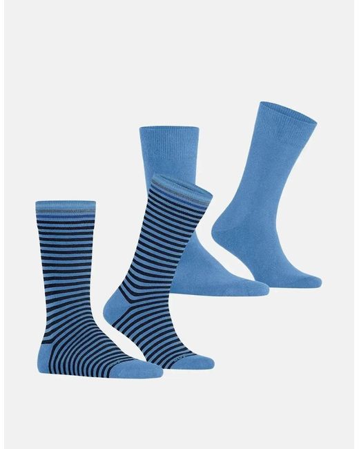 Burlington Blue Everyday Stripe 2-Pack Socks Marina
