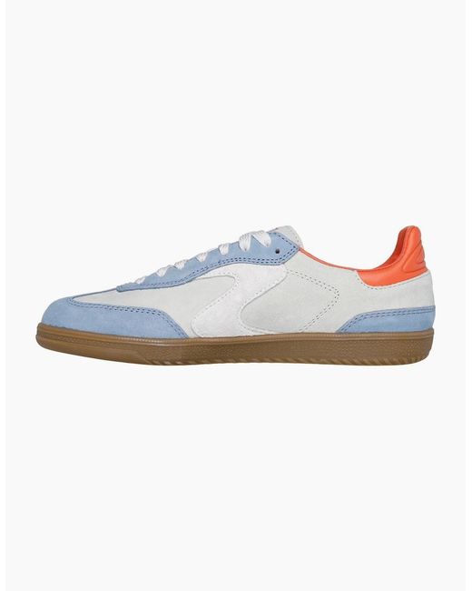 Skechers Blue Hotshot For The Win Leather Light/Multi Trainers