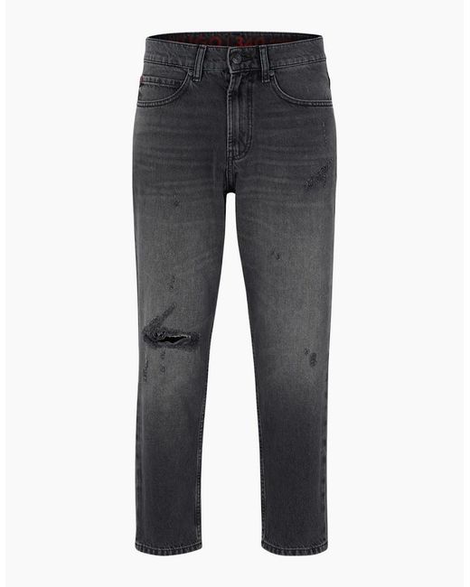 Boss Gray Cotton 340 Jeans for men