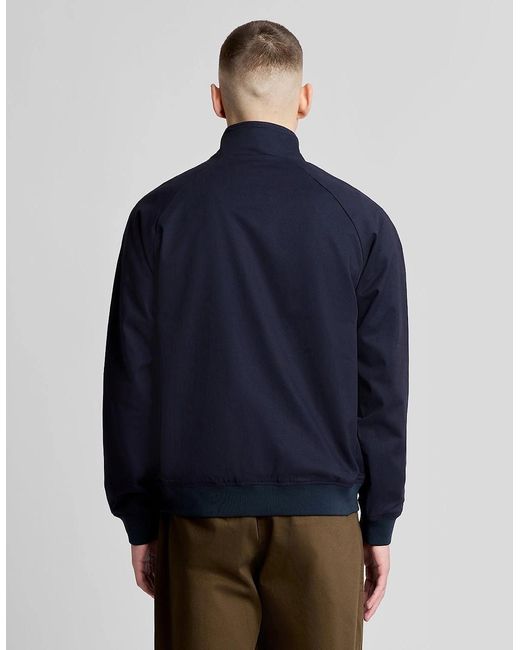 Lyle & Scott Blue Cotton Harrington Jacket for men
