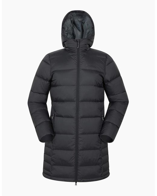 Mountain Warehouse Blue Ladies Stratus Extreme Packable Long Down Jacket