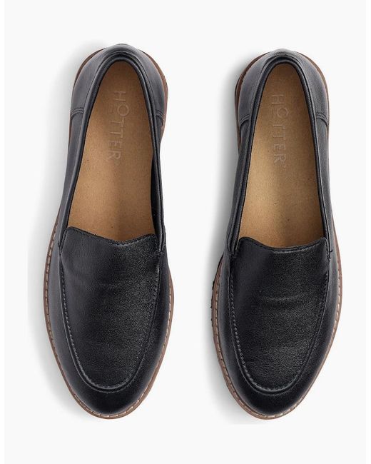 Hotter Black Juniper Wide Fit Loafers