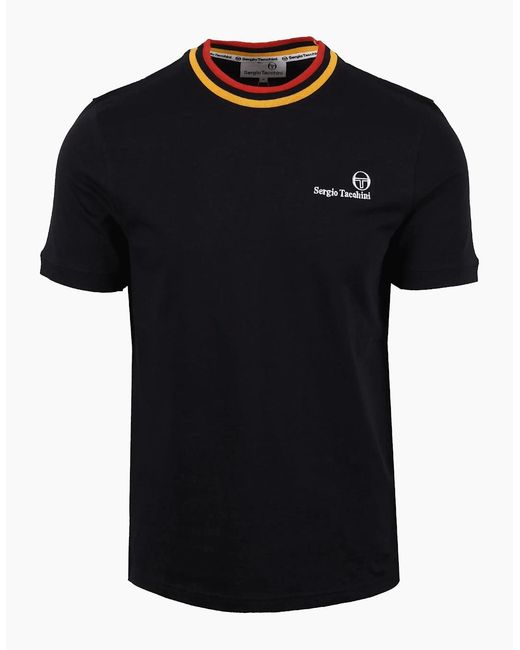 Sergio Tacchini Black Rainer Fc T-Shirt/Old/Adrenaline Rush for men