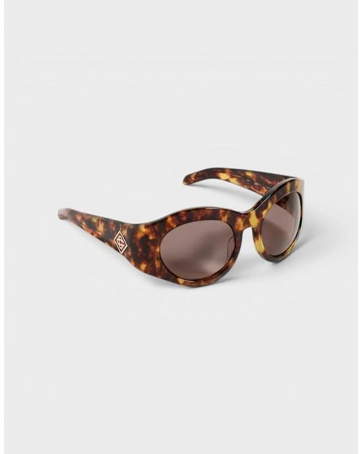 Casablanca Multicolor Round Goggle Acetate Sunglasses Tortoise
