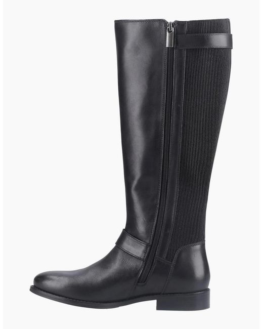 Hush Puppies Black Daphne Long Boots