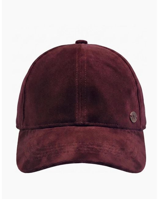 Nooki Design Red Velvet Baseball Cap-Burgundy