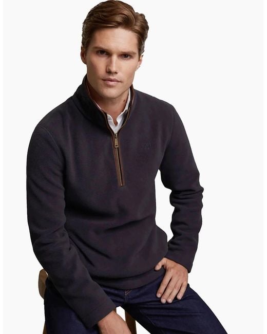 Holland Cooper Blue Country Fleece Jacket Ink for men