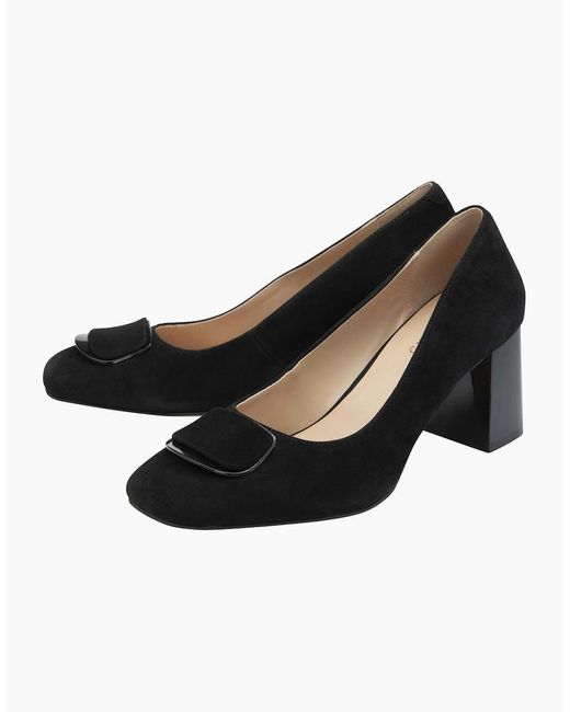 Lotus Black Allegra Court Shoes