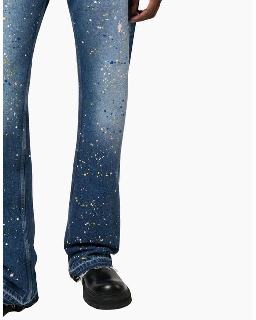 Off-White c/o Virgil Abloh Blue Paint Relax Slim Fit Jeans for men