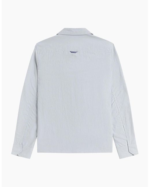 Fred Perry Blue Ripstop Pocket Overshirt Dusky for men