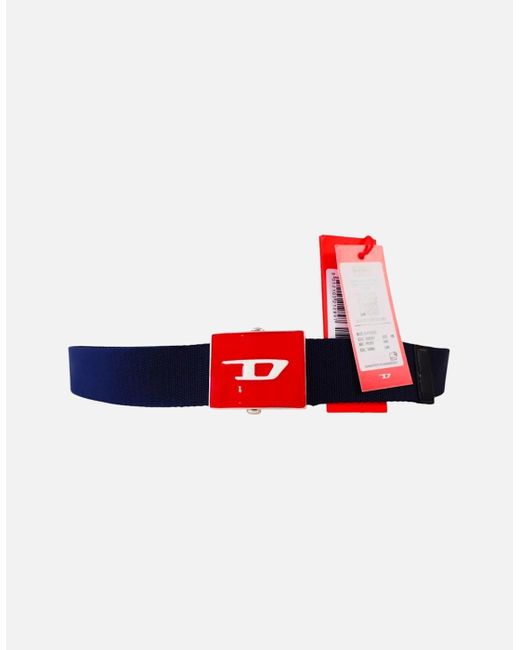 DIESEL Red B-Plakue Webbing Belt Work Belt Metal Buckle Waistbelt Army Golf New for men